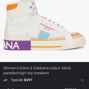 Dolce Gahanna high top color block panel sneaker